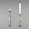 1890 British antique sterling silver dessert cutlery pair 67g Walker & Hall
